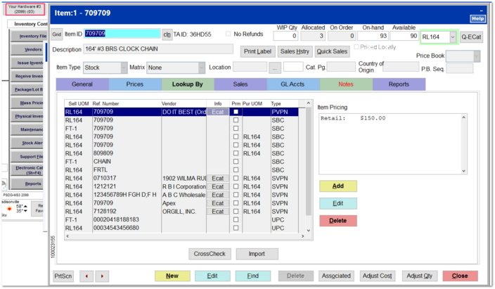 Vendor Swap within a Multi-Store 