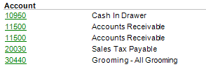 4. Sales Link Codes override the Work 
Area General Ledger affect